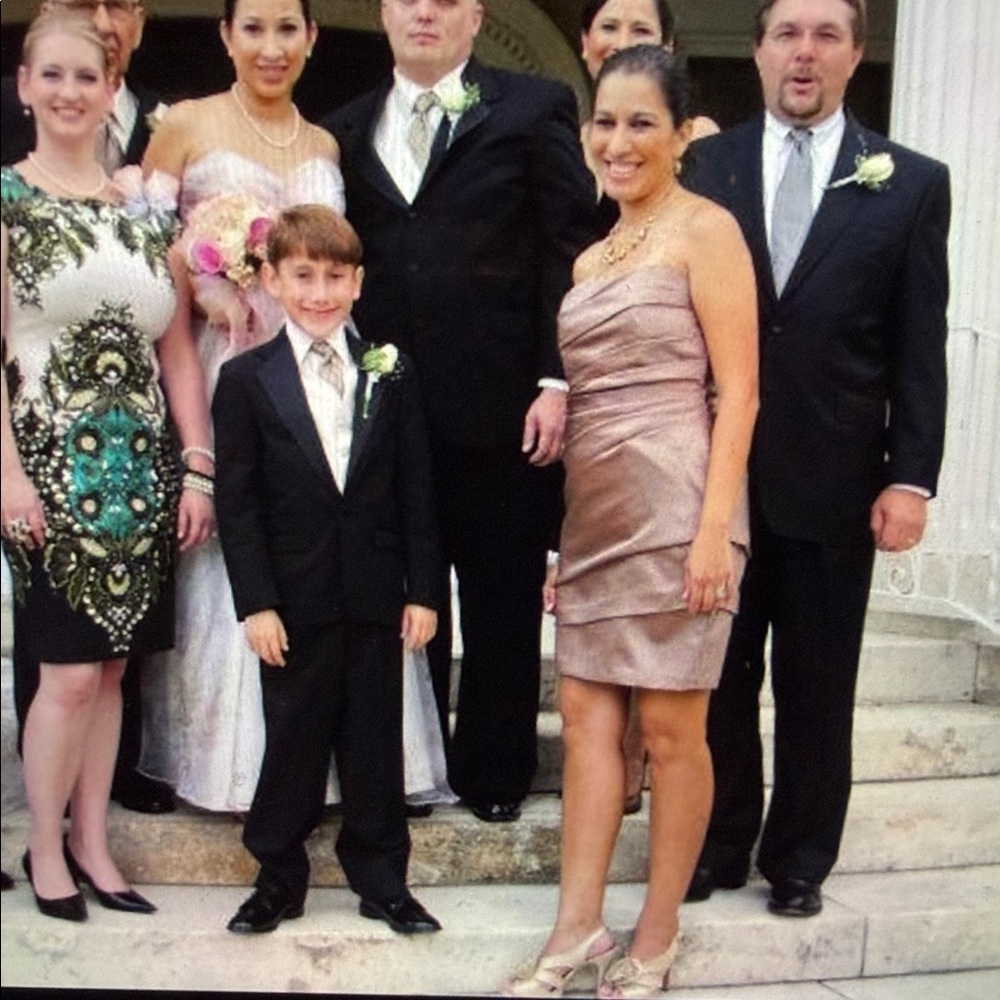 David's Bridal Strapless Tan Dress - Picture 3 of 4
